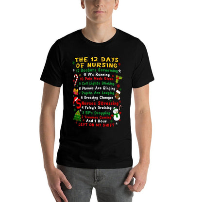 Nurse Christmas Funny 12 Day Nursing  Soft T-Shirt