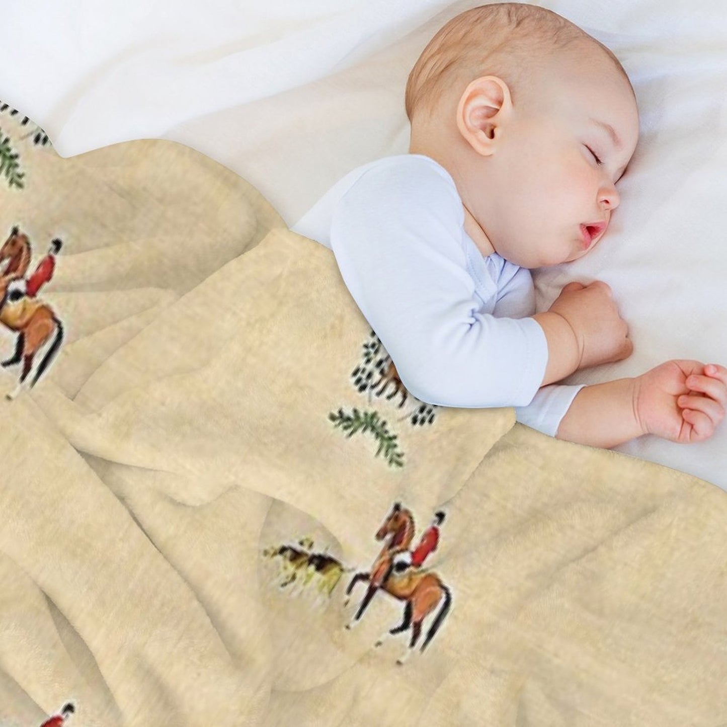 English Country Foxhunt Throw Blanket