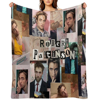 Robert Pattinson Photo Collage High Quality Throw Blanket
