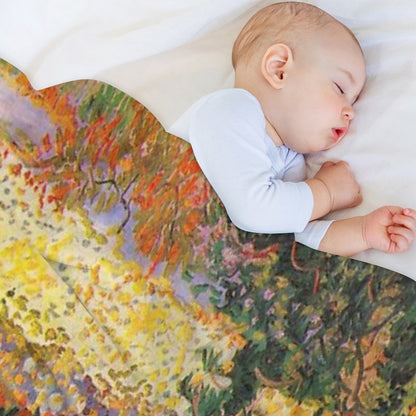 Flower Garden Painting by Vincent Van Gogh Throw Blanket