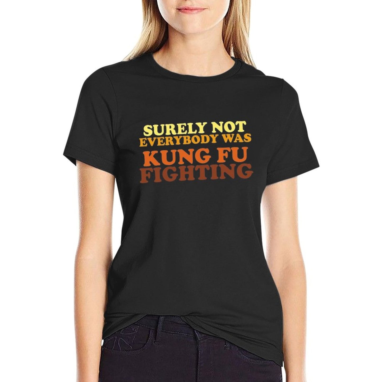 Surely Not Everybody Was Kung Fu Fighting  Oversized Silhouette T-Shirt