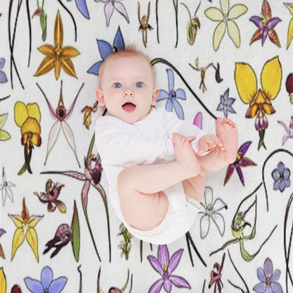 Australian Orchids Throw Blanket