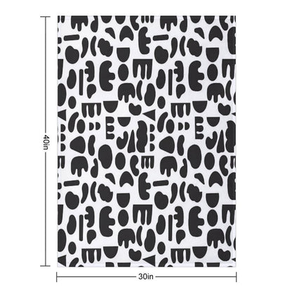 Black And White - Abstract Pattern Dance Throw Blanket