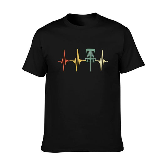 Vintage Disc Golf Retro Heartbeat Gift Disc Golf T-Shirt