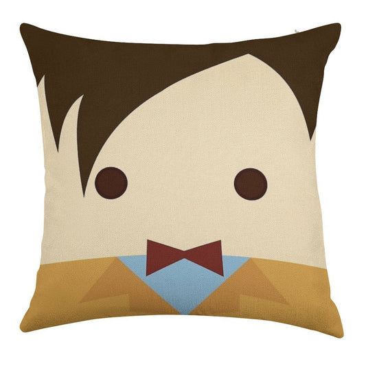 11th Doctor, Matt Smith Linen Throw Pillow Cover