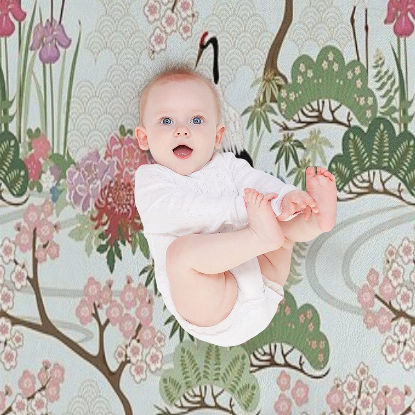 Japanese Garden Chantilly Throw Blanket