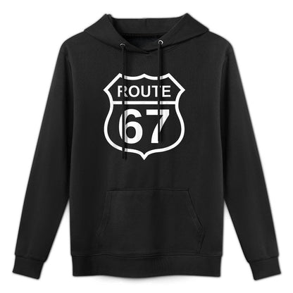 Route 67 Funny Six Seven 6 7 Meme Interstate Highway I-67 Casual Wear Hoodie
