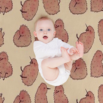 Cute Kiwi Birds Throw Blanket