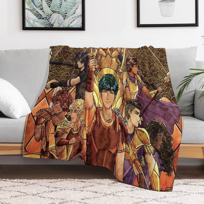 Percy Jackson Stained Glass Throw Blanket