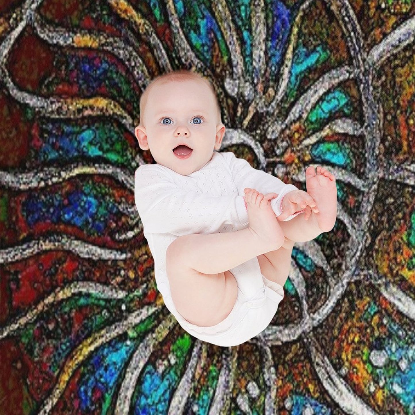 Ammonite Fossil Macro Abstract Art Throw Blanket