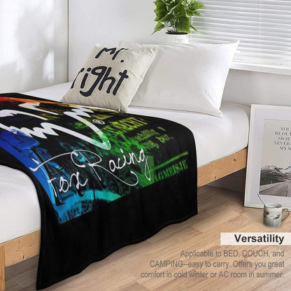 Paint Splatter Racing Merch Braap Mixed Colors Throw Blanket