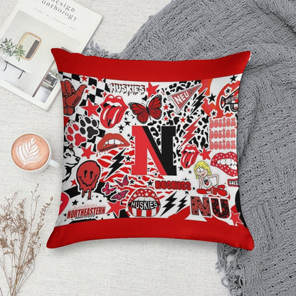 Northeastern Collage Soft Warmth Comfort Throw Pillow