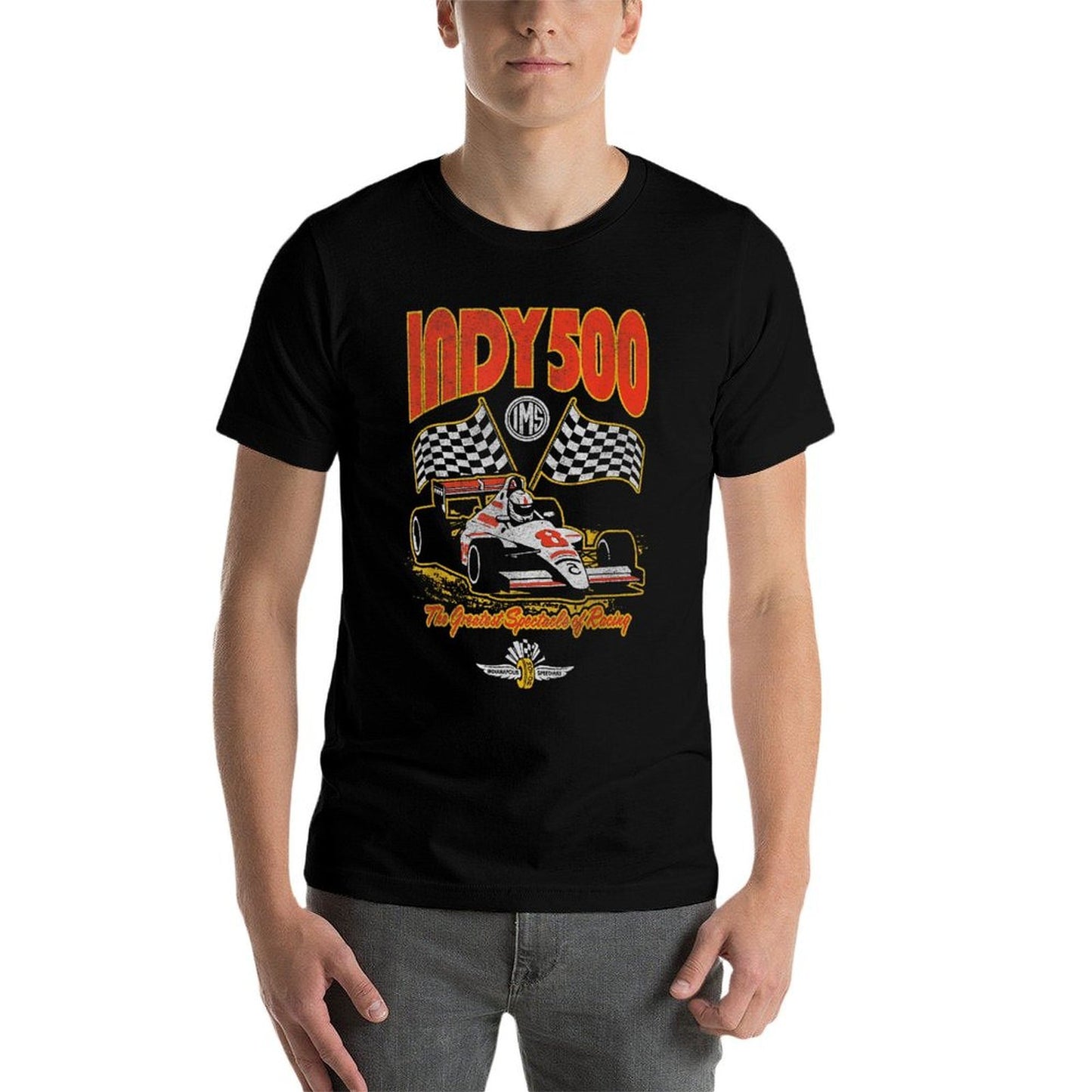 Indy 500 The Greatest Spectacle In Racing Distressed Style  Classic T-Shirt