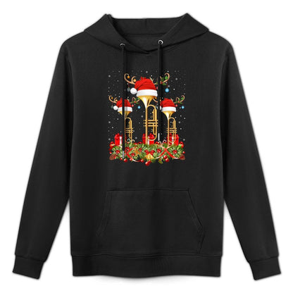 Jazz Music Lover Xmas Lighting Musical Trumpet Christmas Layering Staple Hoodie