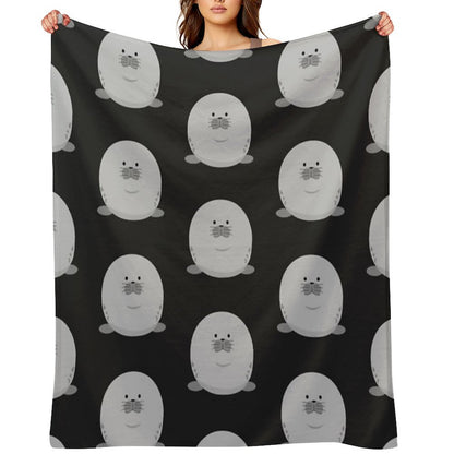Cute Chonky Seal Throw Blanket