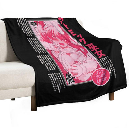 Anime Ahegao Hentai Throw Blanket