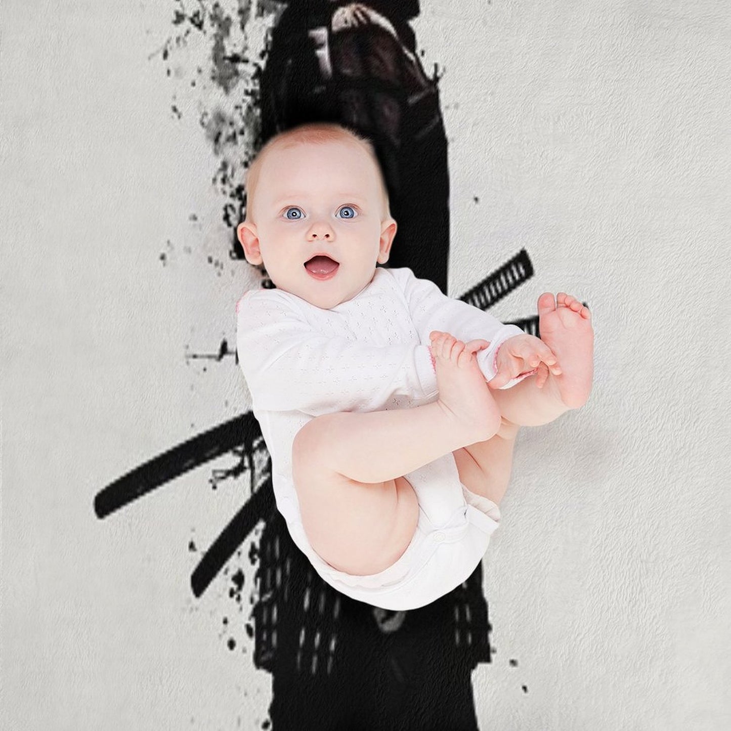 Armored Samurai Throw Blanket