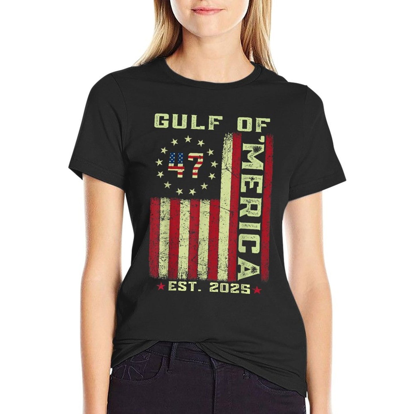 Gulf of 'Merica US Patriotic 2025  Lightweight T-Shirt