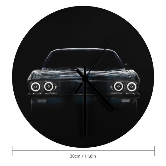 1965 Chevy Corvair - Black Wall Clock