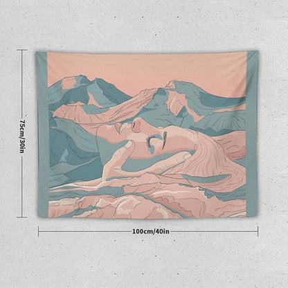 I Saw Her Face In The Mountains Tapestry