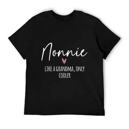 Nonnie Like A Grandma Only Cooler Heart Mother&#39;s Day Nonnie T-Shirt