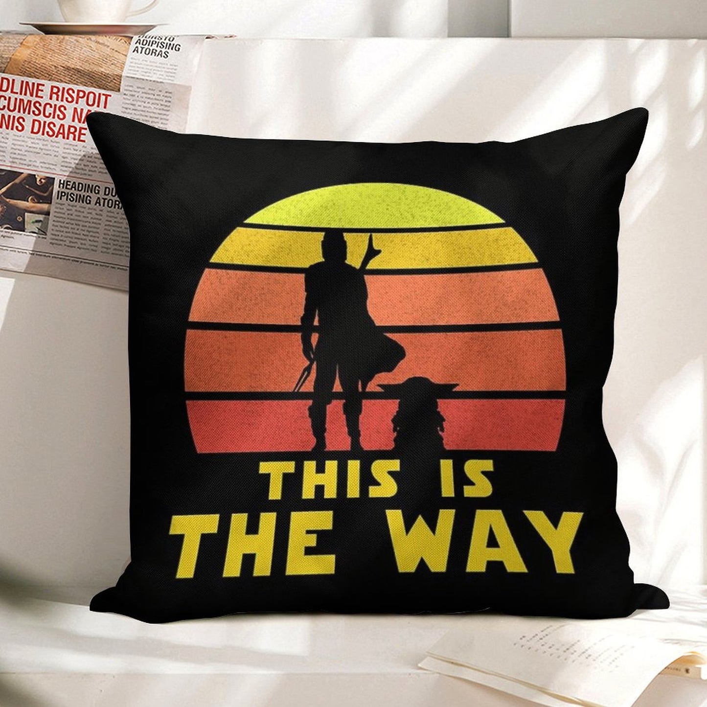 Mando Retro Vol.1 Linen Throw Pillow Cover