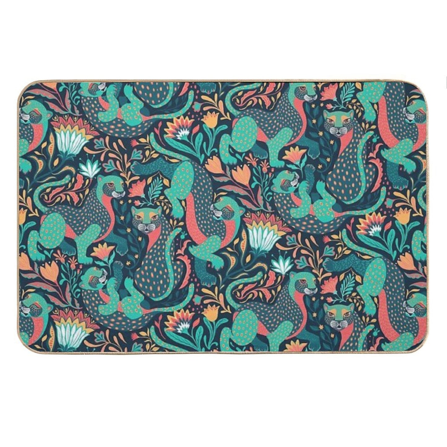 Folk Tiger Bath Mat