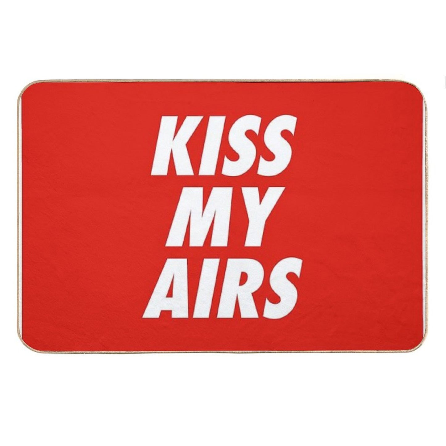Kiss My Airs Sneaker Head Hype Red & White Bath Mat