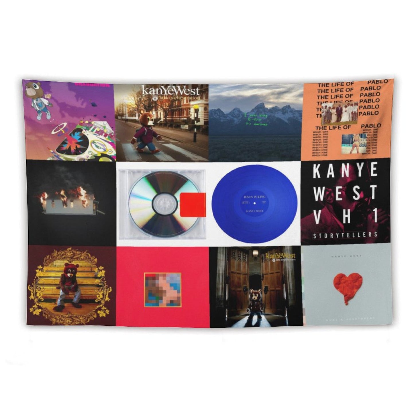 Kanye West Albums Cover Tapestry