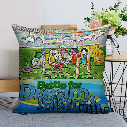A BFDI Linen Throw Pillow Cover