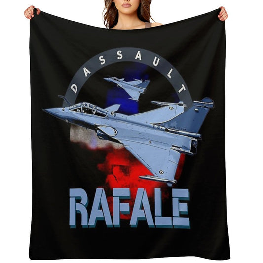 Dassault Rafale French Fighterjet Aircraft Throw Blanket