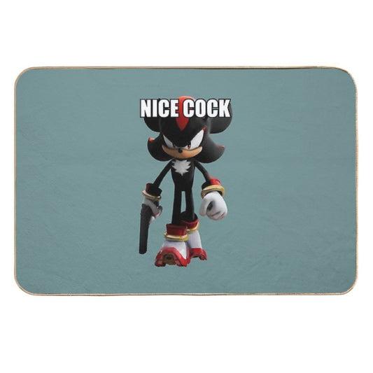 Edgehog with A Weapon  Repositionable Bath Mat