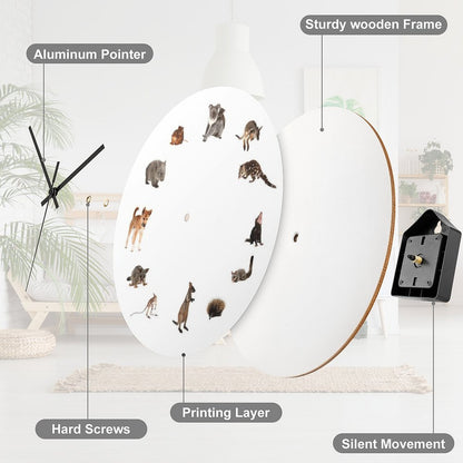 Mammals of Australia Wall Clock