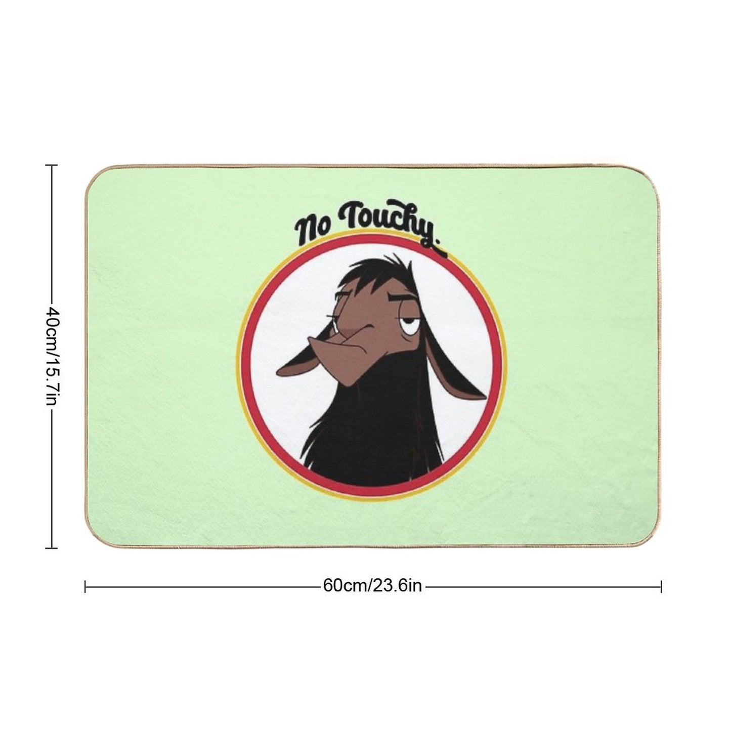 Kuzco NO TOUCHY Sad Llama Emperor's New Groove Emperor David Spade Back Off No Touch Funny Gift Bath Mat