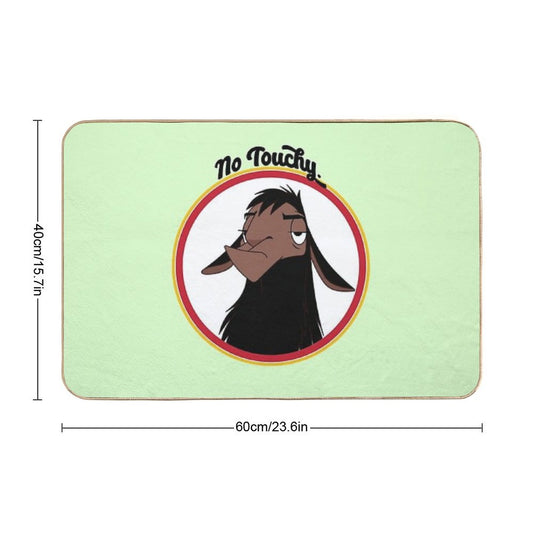 Kuzco NO TOUCHY Sad Llama Emperor's New Groove Emperor David Spade Back Off No Touch Funny Gift Bath Mat