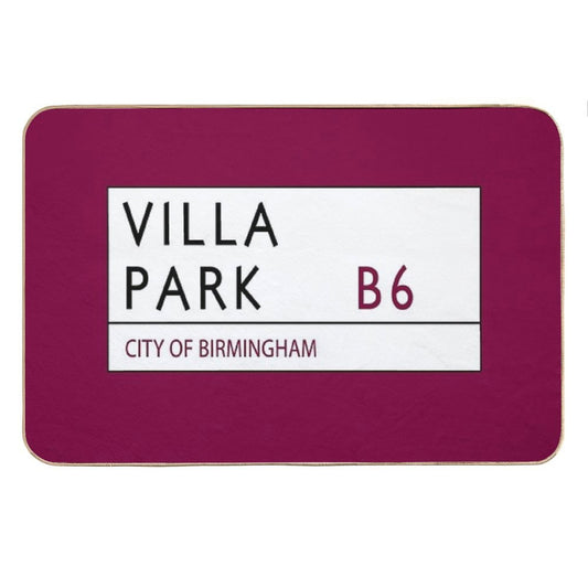 Villa Park Road Sign Bath Mat
