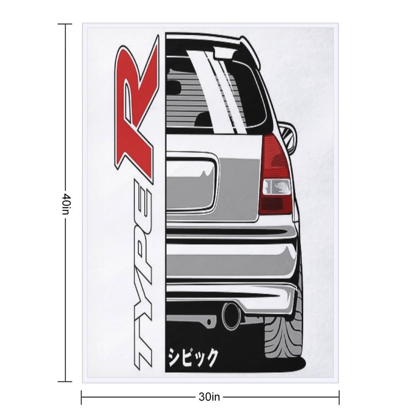 Civic Type R EK9 Throw Blanket