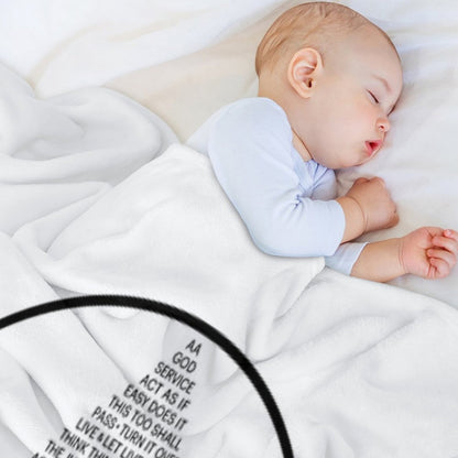 Alcoholics Anonymous Symbol in Slogans (A.A.) Throw Blanket