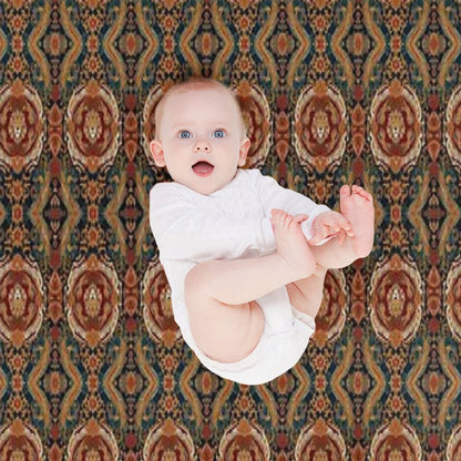 Pomegranate Lion Paisley Throw Blanket