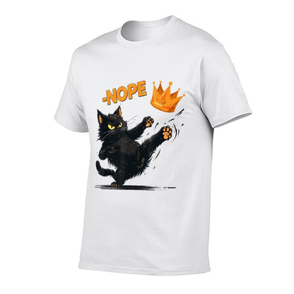 No Kings in America Black Cat  Slim-fit Cut T-Shirt