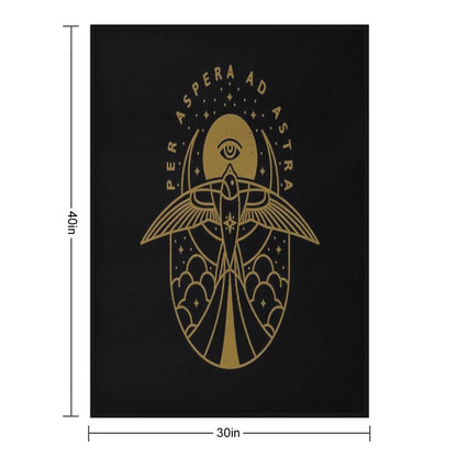 Per Aspera Ad Astra Throw Blanket