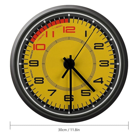 458 Special Yellow Horses Wall Clock