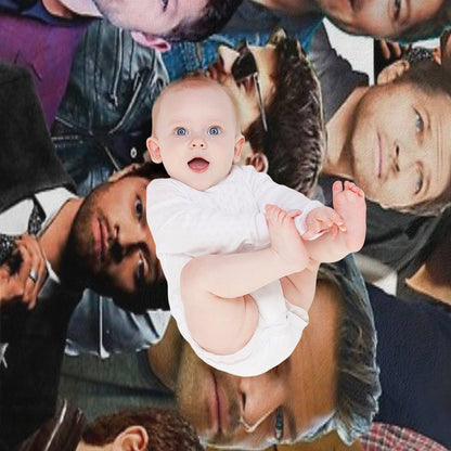 Misha Collins Photo Collage Throw Blanket