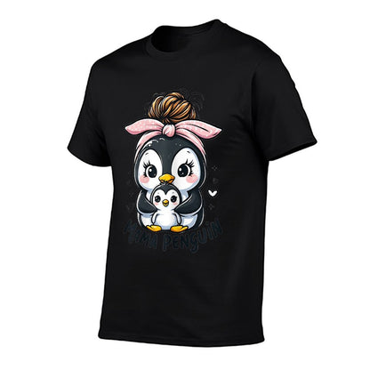 Cute Mama Penguin Mothers Day Family Penguin Baby Newborn T-Shirt