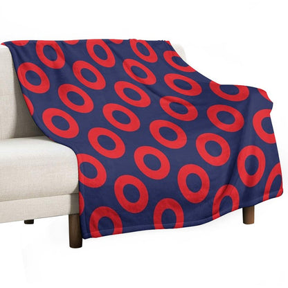 Fishman Doughnut Phish Pattern by Custeez Throw Blanket