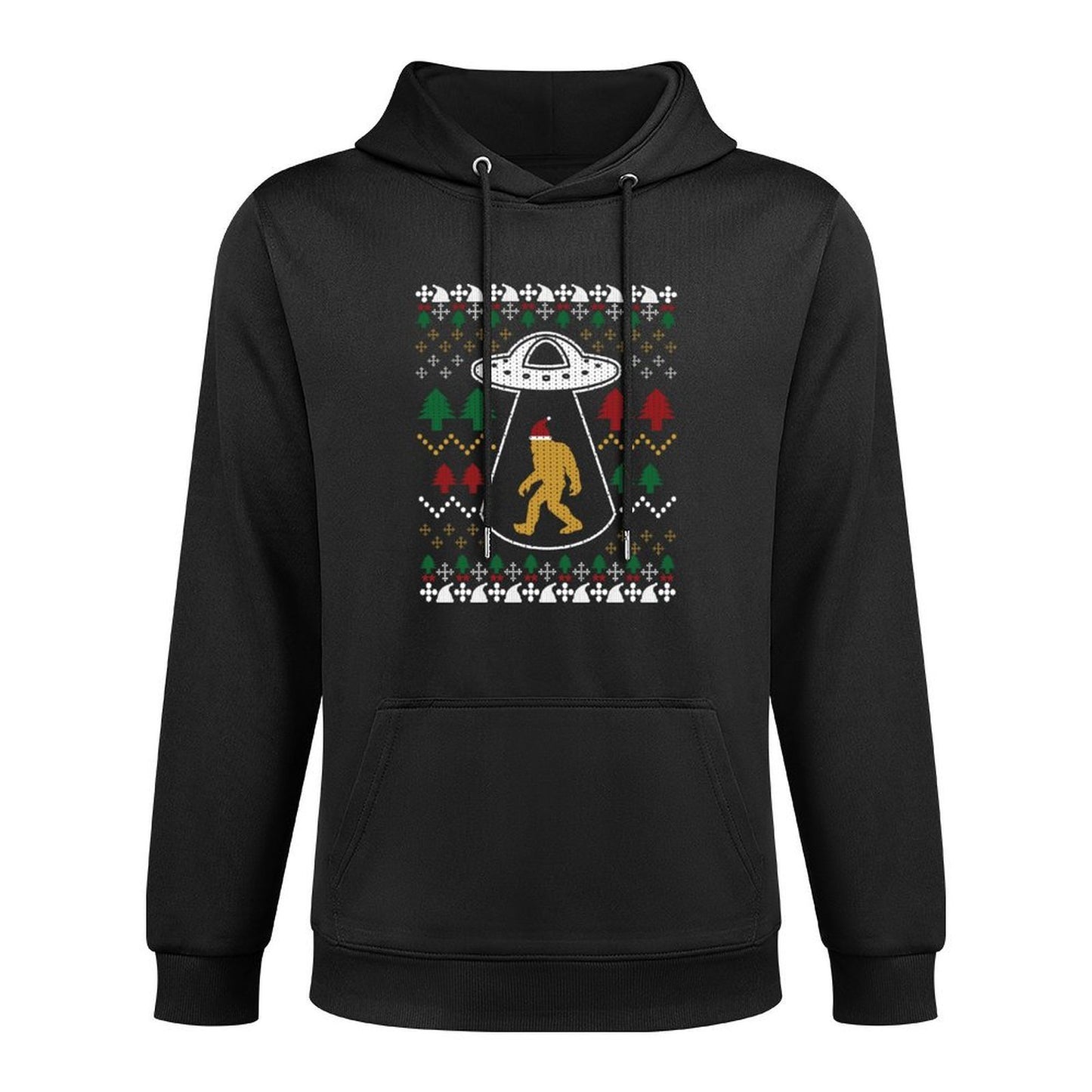Santa Claus Bigfoot Ufo Sasquatch Ugly Christmas Sweater Versatile Streetwear Hoodie