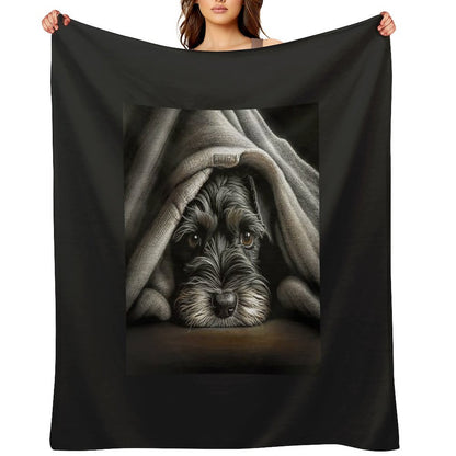 Cute Mini Schnauzer Throw Blanket