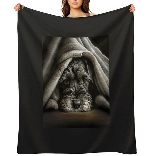 Cute Mini Schnauzer Throw Blanket