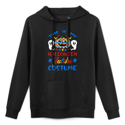 Autism ASD Awareness Halloween Costume Puzzle Pieces Colorfast Hoodie