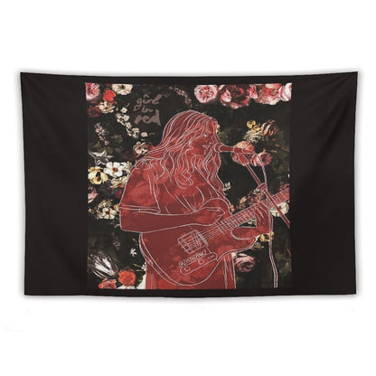 Girl in Red Tapestry